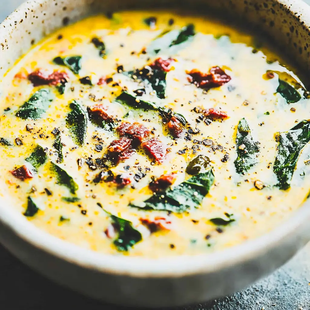 OLIVE GARDEN ZUPPA TOSCANA SOUP centered hero view, clean and uncluttered
