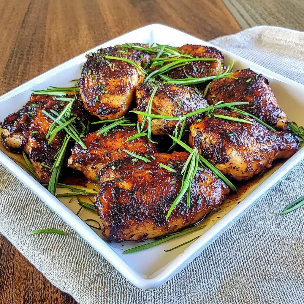 ONE PAN CHICKEN THIGHS 45 MINUTES centered hero view, clean and uncluttered