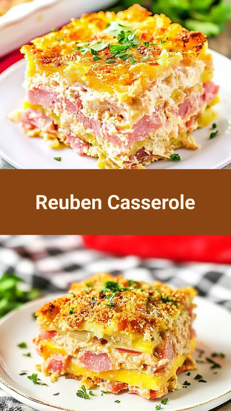 REUBEN CASSEROLE centered hero view, clean and uncluttered