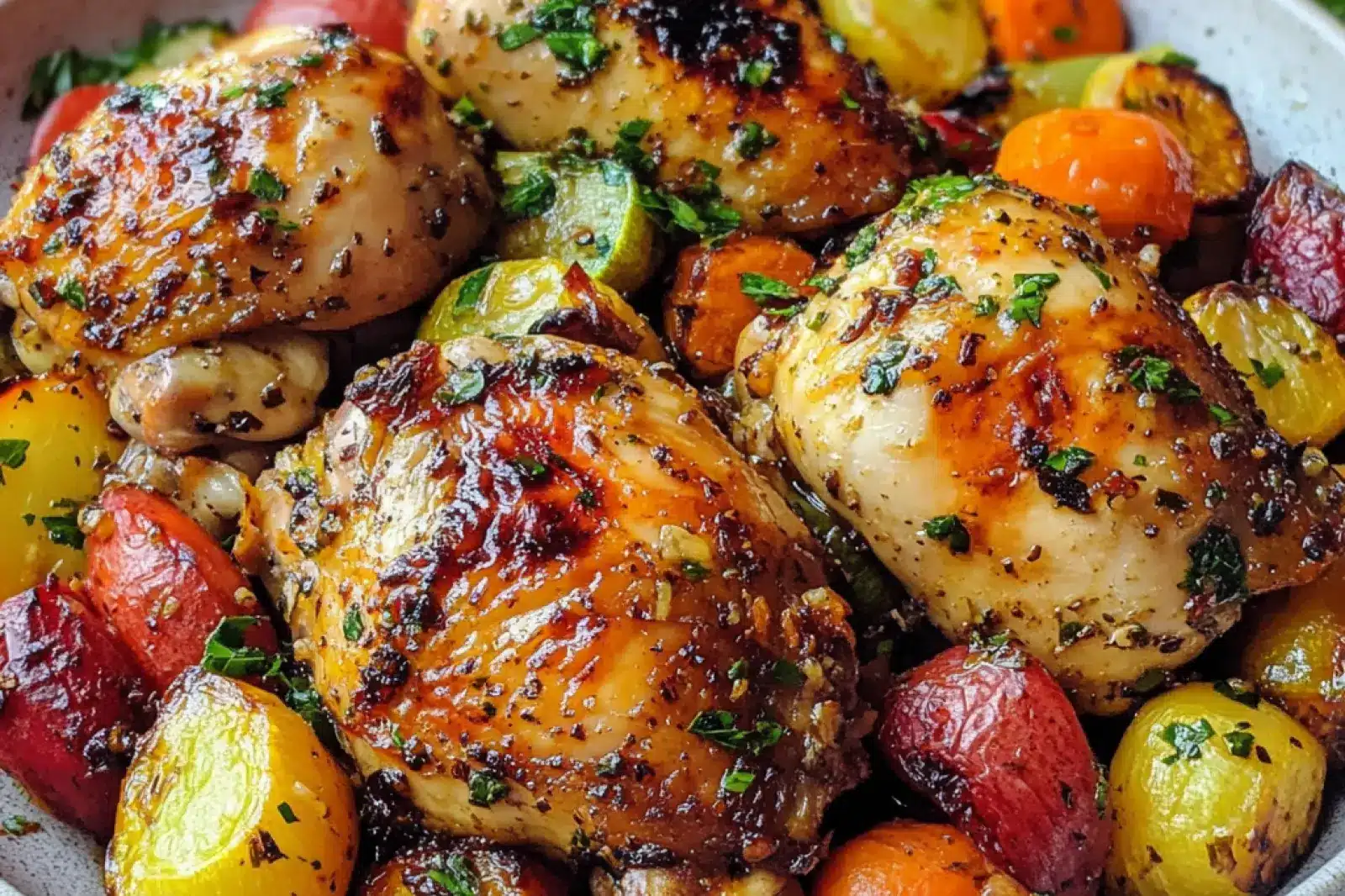 Roasted Garlic Chicken and Vegetables Easy Weeknight Meal
