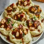 CHICKEN MASHED POTATO BOWLS centered hero view, clean and uncluttered