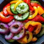 CUCUMBER SWEET PEPPER SALAD centered hero view, clean and uncluttered