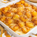 FUNERAL POTATOES centered hero view, clean and uncluttered