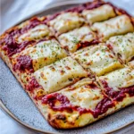 HIGH PROTEIN COTTAGE CHEESE FLATBREAD centered hero view, clean and uncluttered