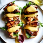 HONEY MUSTARD BLT CHICKEN SLIDERS centered hero view, clean and uncluttered