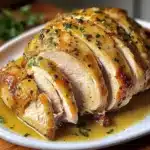 JUICY CROCKPOT TURKEY BREAST centered hero view, clean and uncluttered