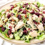 KETO CRANBERRY CHICKEN SALAD centered hero view, clean and uncluttered