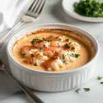 LOBSTER BISQUE RECIPE centered hero view, clean and uncluttered