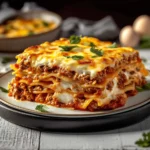 LOW CARB EGGLIFE LASAGNA centered hero view, clean and uncluttered