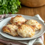 LOW CARB KETO COTTAGE CHEESE CHICKEN centered hero view, clean and uncluttered