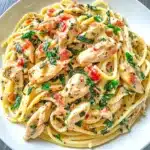 OLIVE GARDEN TUSCAN CHICKEN PASTA centered hero view, clean and uncluttered