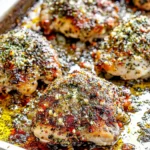 SHEET PAN CHICKEN recipe, served and ready to eat, easy homemade dinner