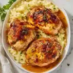 SMOTHERED CHICKEN BREASTS centered hero view, clean and uncluttered