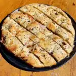 THE EASIEST HIGH PROTEIN FLATBREAD centered hero view, clean and uncluttered