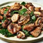 TURKEY SPINACH MUSHROOM centered hero view, clean and uncluttered