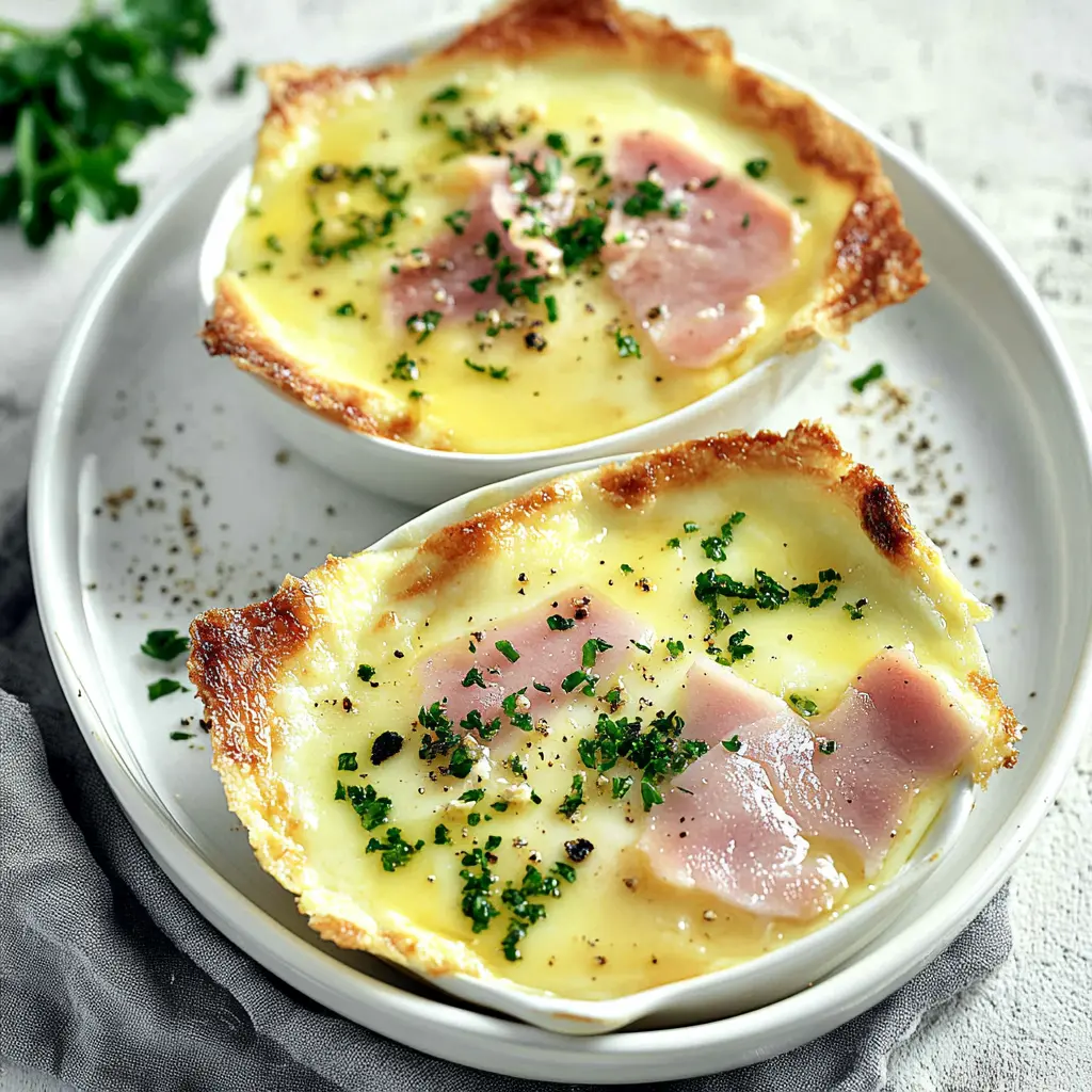 Savory breakfast crepes with eggs, cheese, and vegetables on a white plate