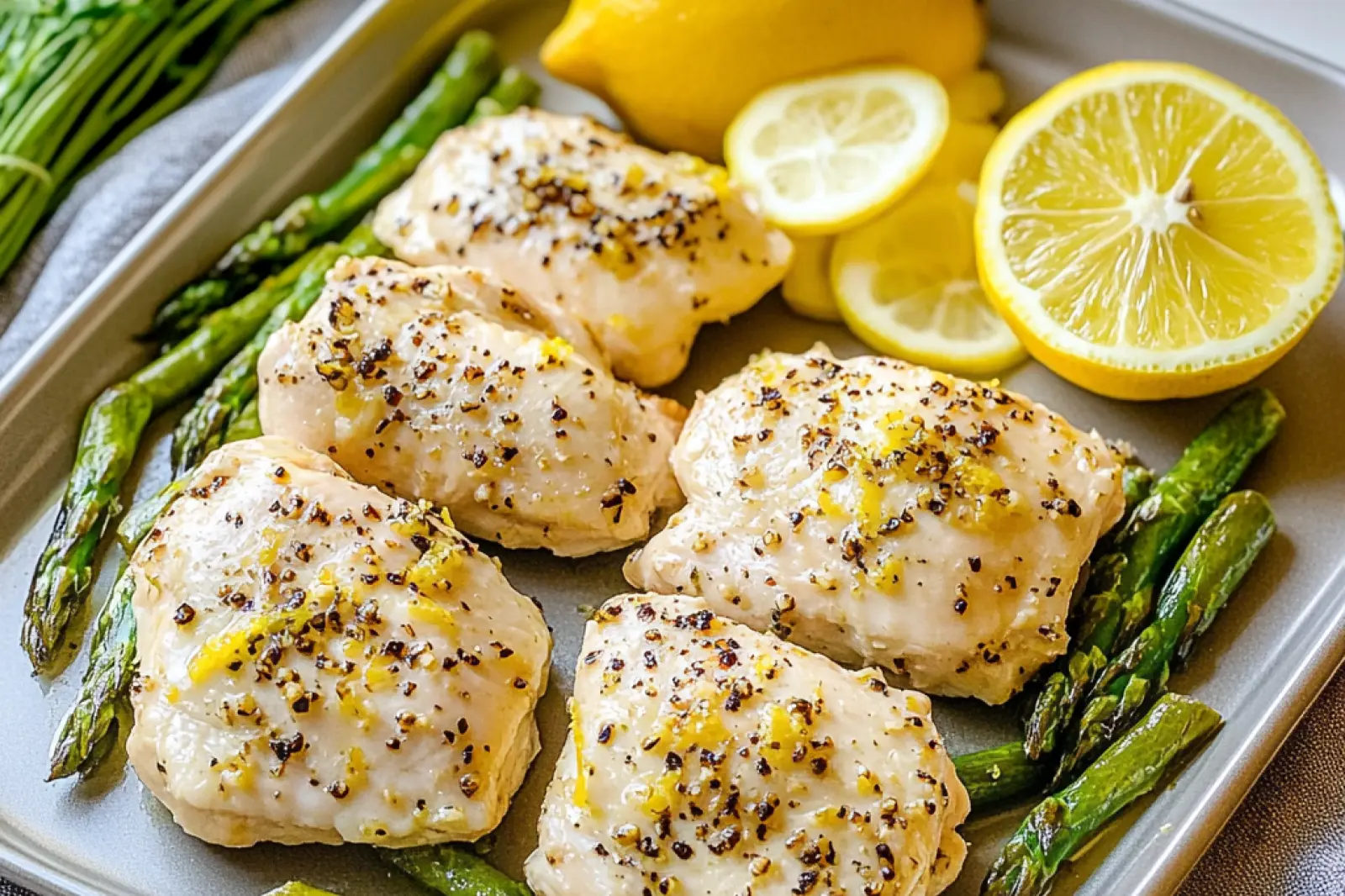 Sheet Pan Chicken Asparagus Lemon Easy Weeknight Dinner