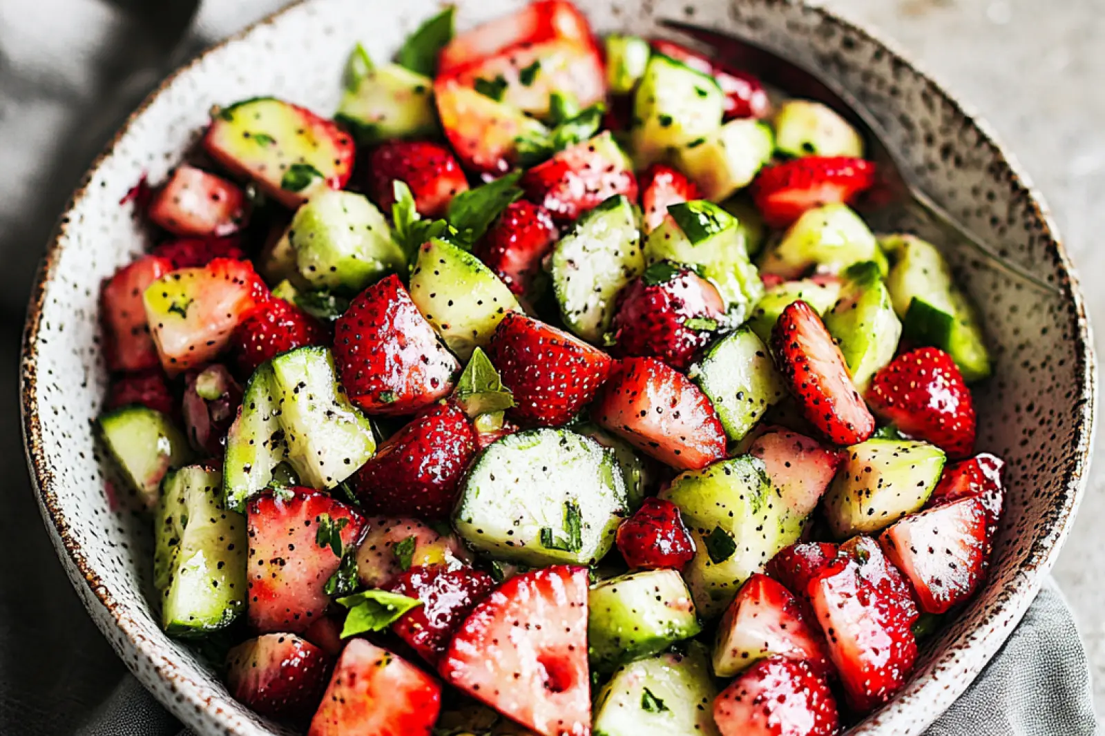 Strawberry Cucumber Salad Easy Fresh Spring Dinner