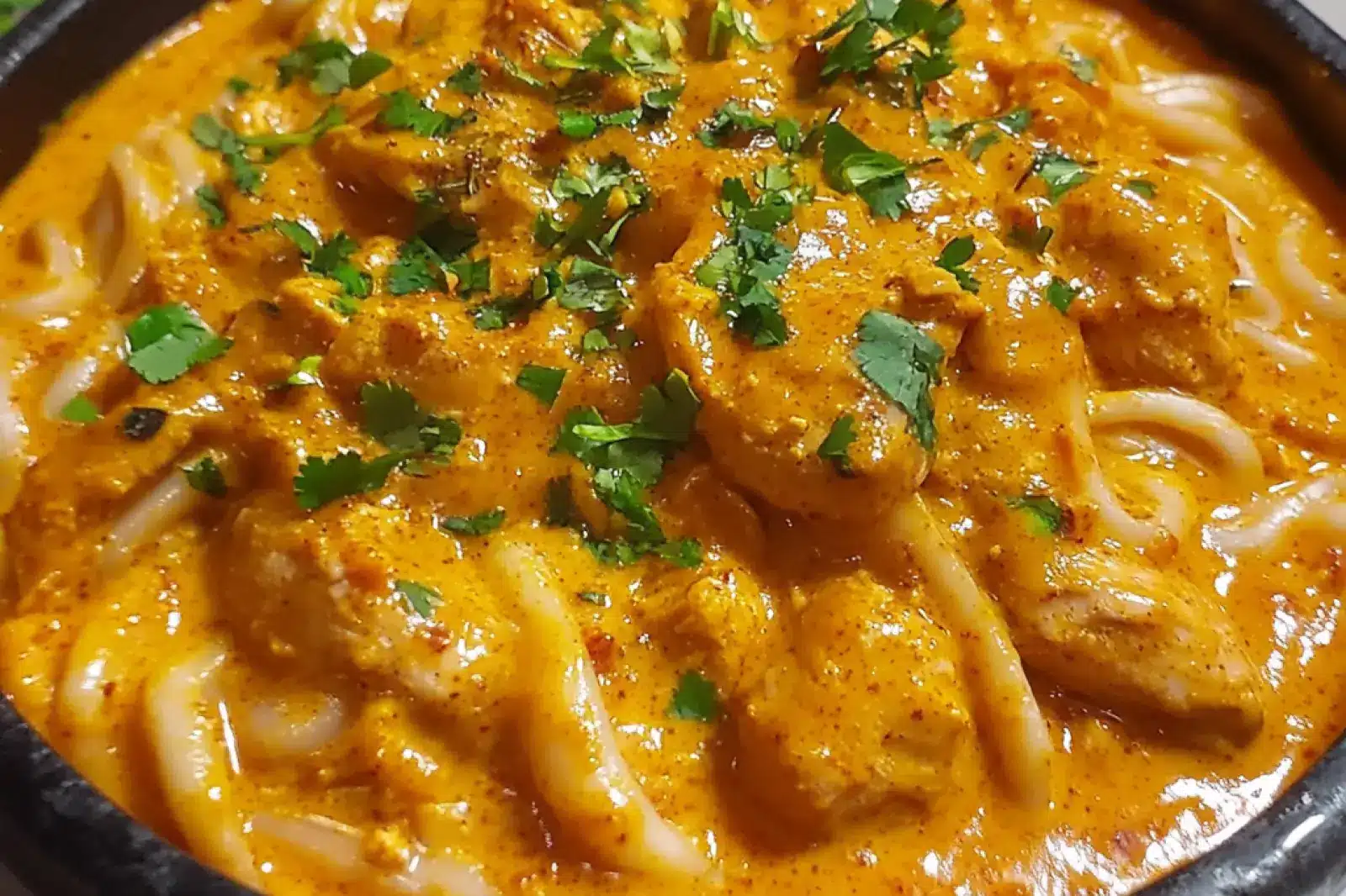 Thai Inspired Coconut Red Curry Chicken Udon Easy Weeknight Dinner