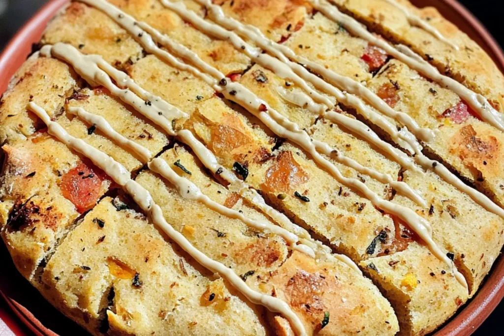THE EASIEST HIGH PROTEIN FLATBREAD centered hero view, clean and uncluttered