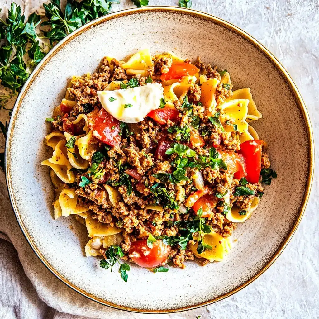 Viral Turkish Pasta Ground Meat Cozy Perfect Family Recipe 6 Turkish Pasta Ground Meat recipe, served and ready to eat, easy homemade dinner