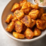 Air Fryer Grilled Nuggets recipe, served and ready to eat, easy homemade dish