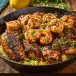 Bourbon Street Chicken and Shrimp recipe, served and ready to eat, easy homemade dish