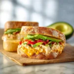 Chipotle Chicken Avocado Melt recipe, served and ready to eat, easy homemade dish