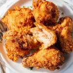 Copycat KFC Air Fryer Fried Chicken recipe, served and ready to eat, easy homemade dish