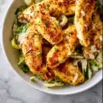 Crispy Air Fryer Chicken Tenders recipe, served and ready to eat, easy homemade dinner