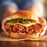 Extra Crispy KFC Chicken Sandwich recipe, served and ready to eat, easy homemade dish