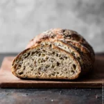 SEEDED MULTIGRAIN SOURDOUGH BREAD recipe, served and ready to eat, easy homemade dinner