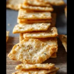 Sourdough Discard Crackers recipe, served and ready to eat, easy homemade dinner
