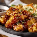 TGI Fridays Jack Daniels Chicken recipe, served and ready to eat, easy homemade dish