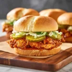 Wingstop Buffalo Chicken Sandwich recipe, served and ready to eat, easy homemade dish