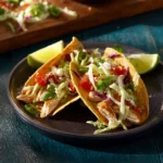 Wonton Chicken Tacos recipe, served and ready to eat, easy homemade dinner