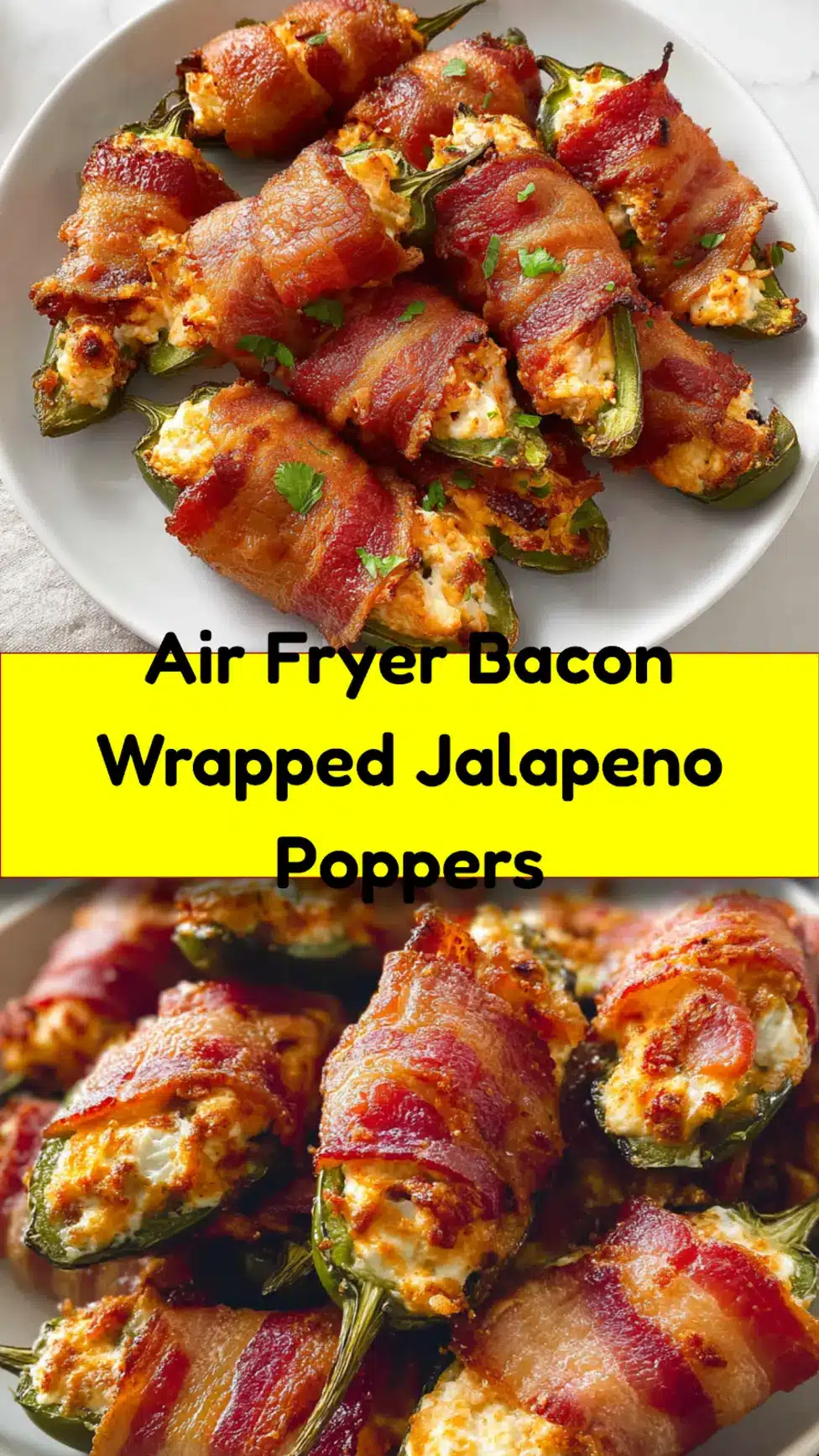 Air Fryer Bacon Wrapped Jalapeno Poppers Recipe Irresistible 7 Air Fryer Bacon Wrapped Jalapeno Poppers recipe, served and ready to eat, easy homemade dinner