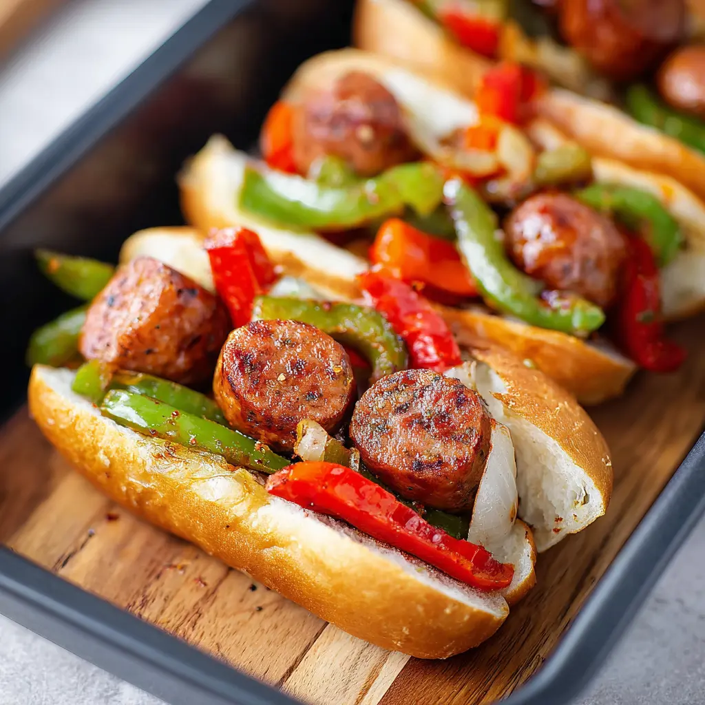 Air Fryer Brats recipe, served and ready to eat, easy homemade dinner