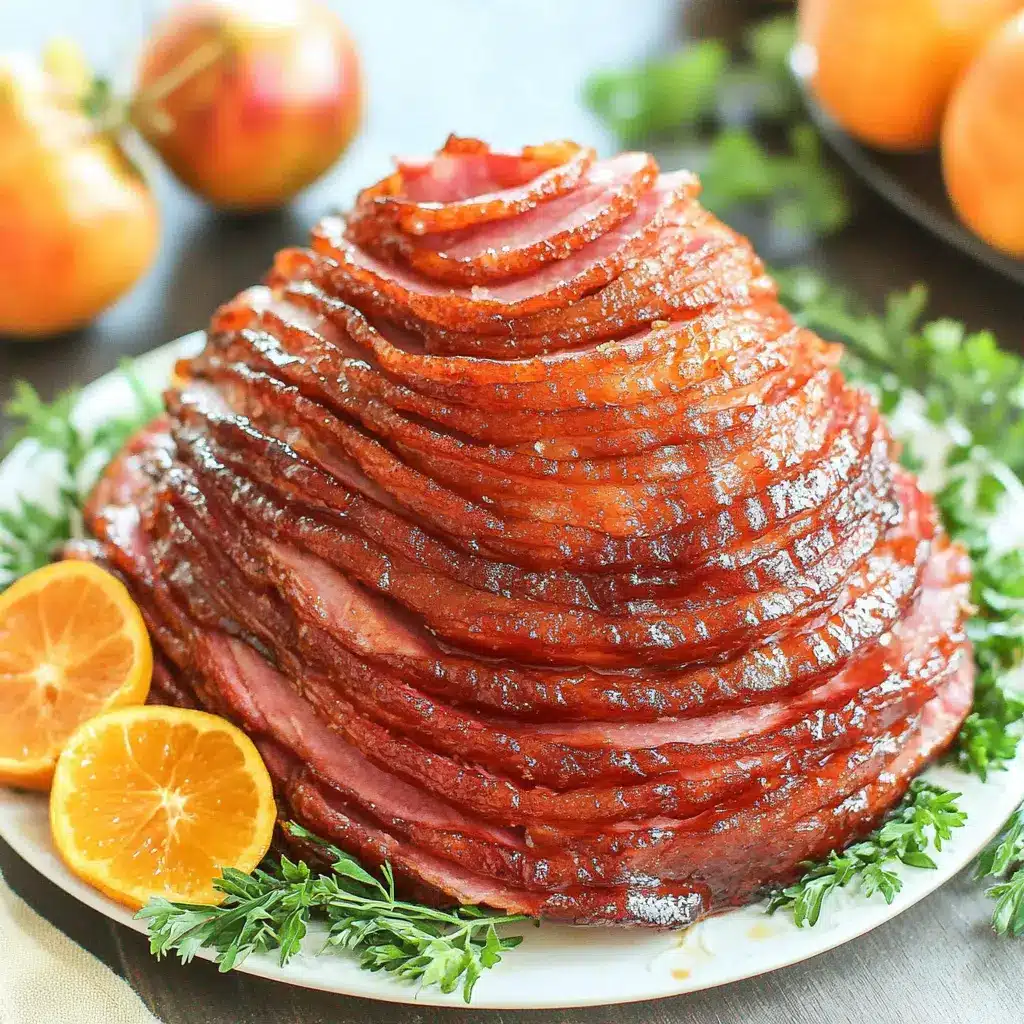 AIR FRYER BROWN SUGAR HAM recipe, served and ready to eat, easy homemade dinner