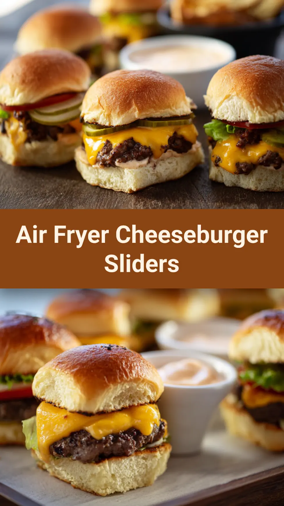 Air Fryer Cheeseburger Sliders Your New Favorite Quick Meal 7 Air Fryer Cheeseburger Sliders recipe, served and ready to eat, easy homemade dinner