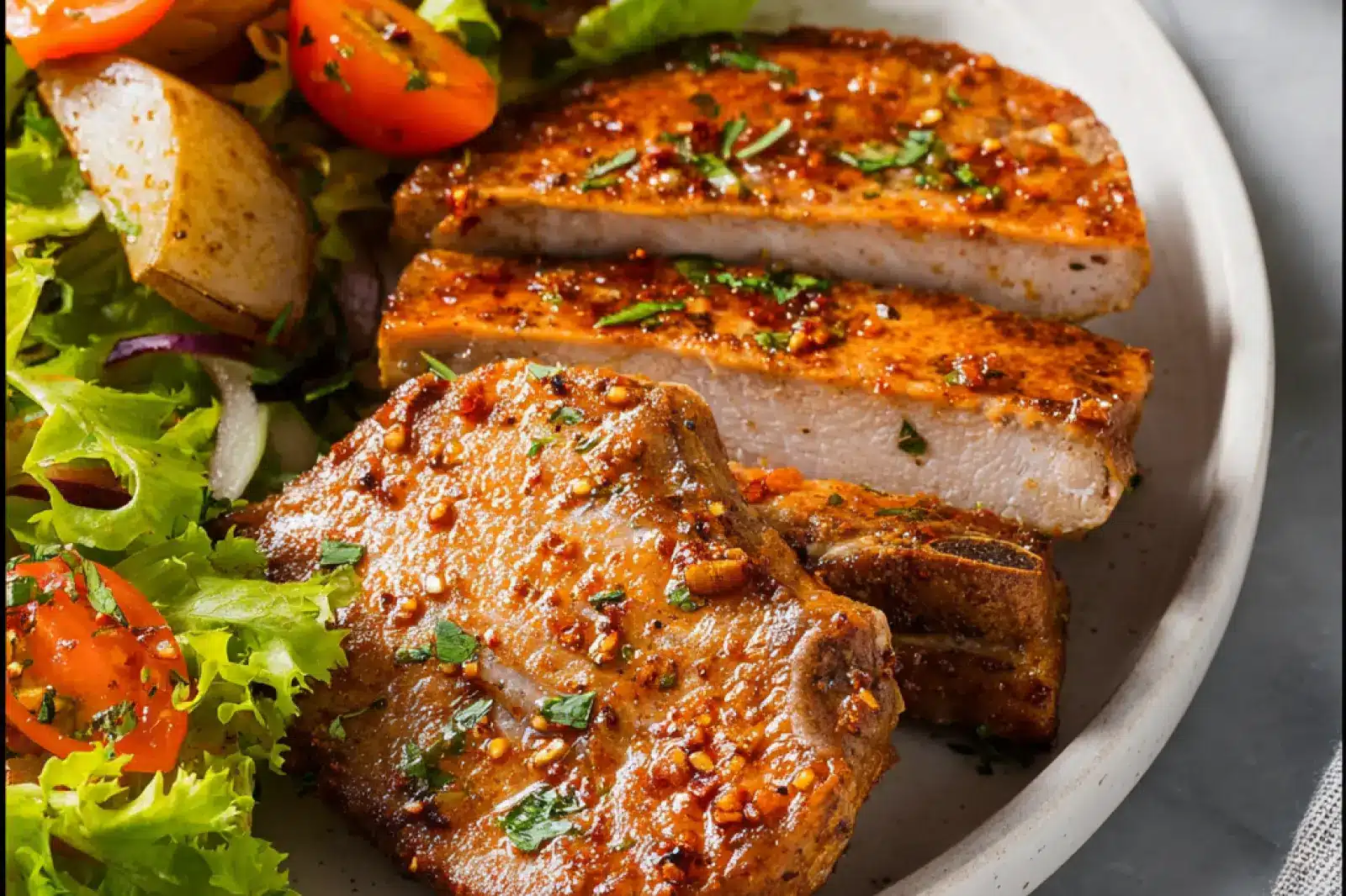 Air Fryer Pork Chops Honey Garlic Recipe Made Irresistible