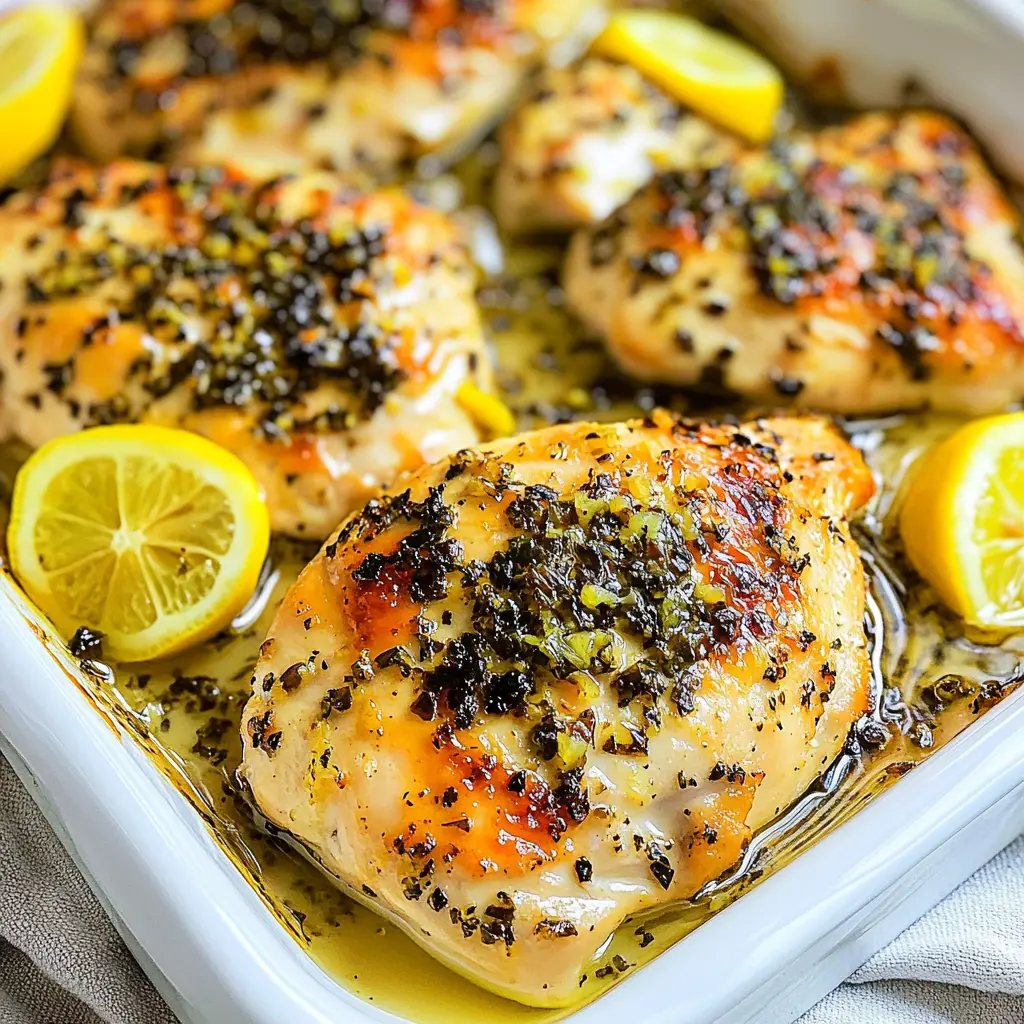 Baked Chicken Breast Lemon Garlic Recipe for Comforting Dinners 6 Baked Chicken Breast Lemon Garlic recipe, served and ready to eat, easy homemade dinner