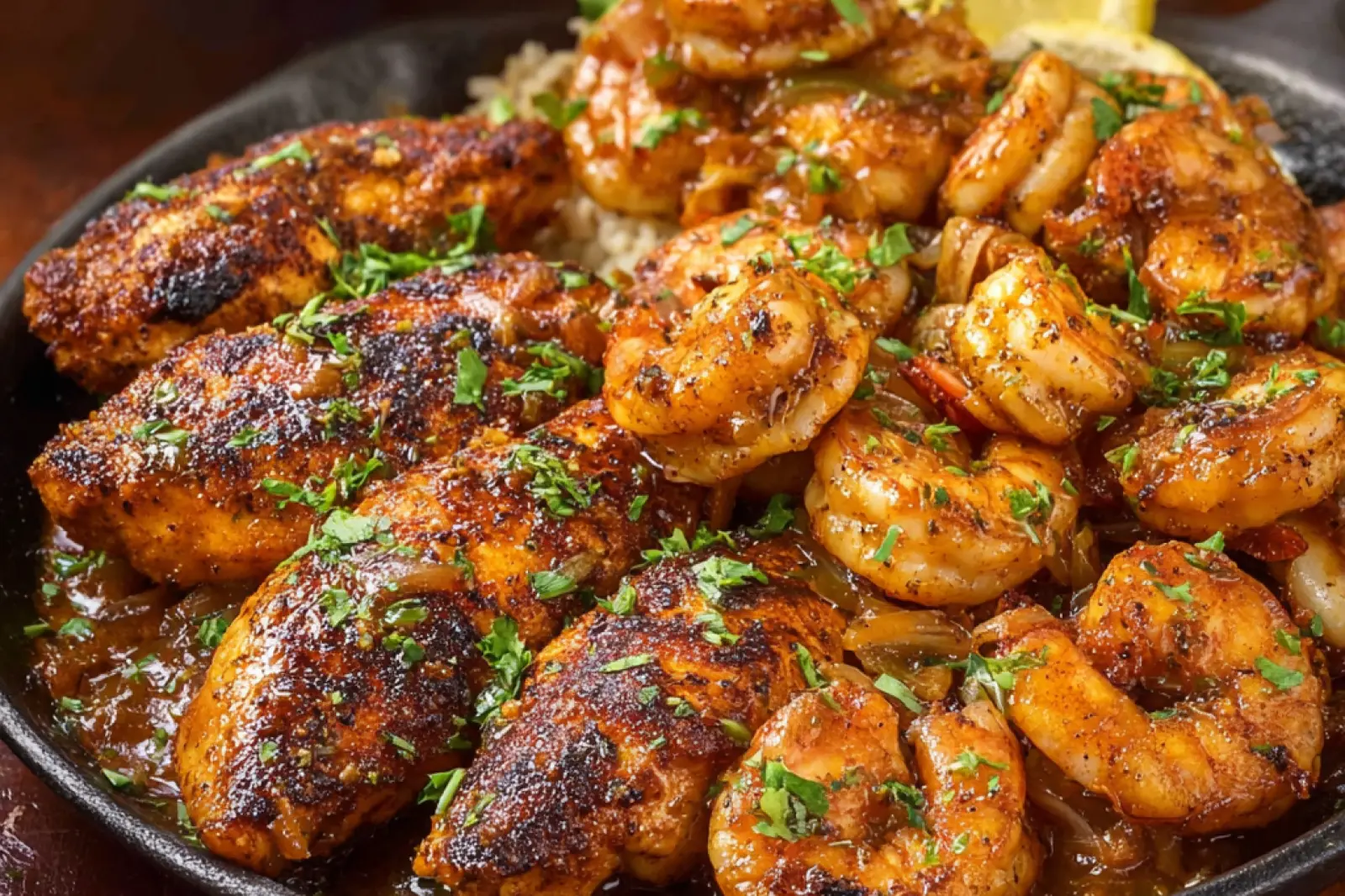 Copycat Applebees Bourbon Street Chicken Shrimp Warm Satisfying Better Than Going Out