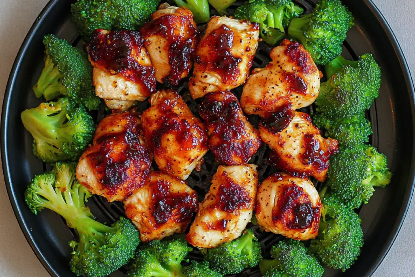 Chili Garlic Air Fryer Chicken Broccoli Satisfying Quick Recipe
