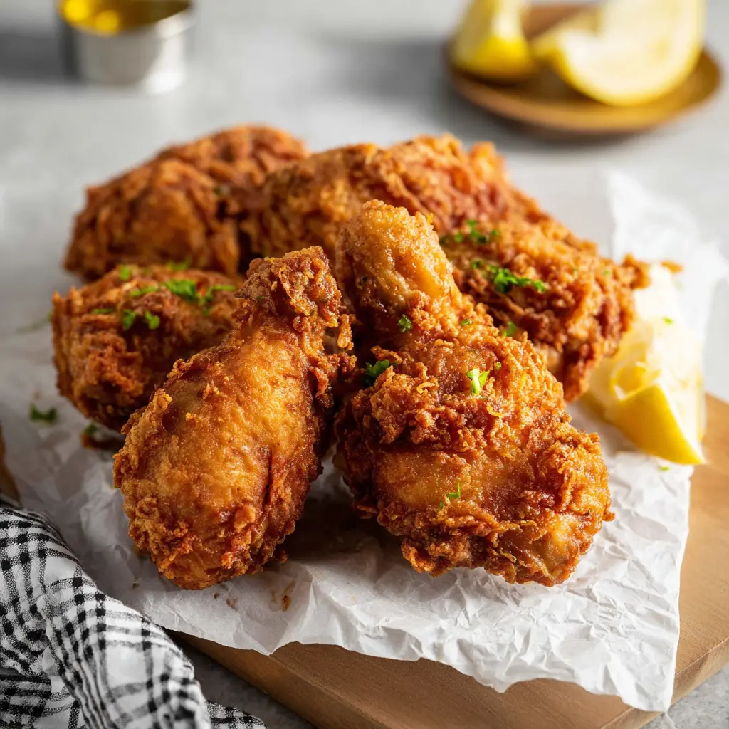 Copycat Bojangles Fried Chicken recipe, served and ready to eat, easy homemade dish