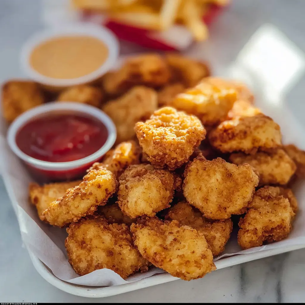 Copycat Chick-fil-A Nuggets recipe, served and ready to eat, easy homemade dinner
