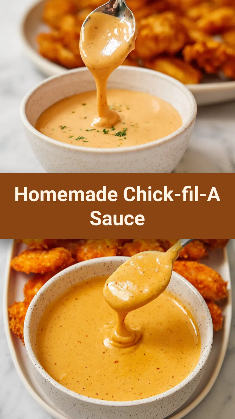 Copycat Chick-fil-A Sauce recipe, served and ready to eat, easy homemade dish