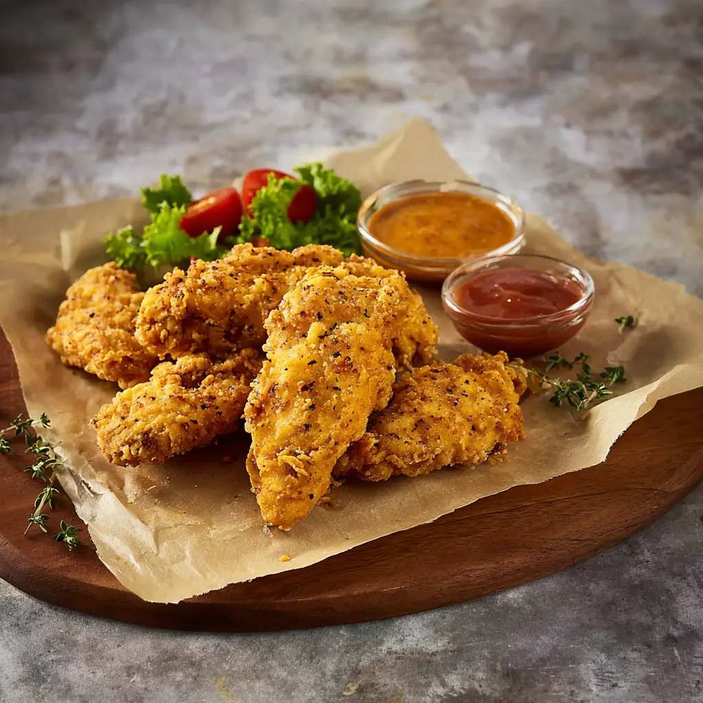 Copycat Zaxby chicken fingers served on a plate, crispy and golden, ready to eat