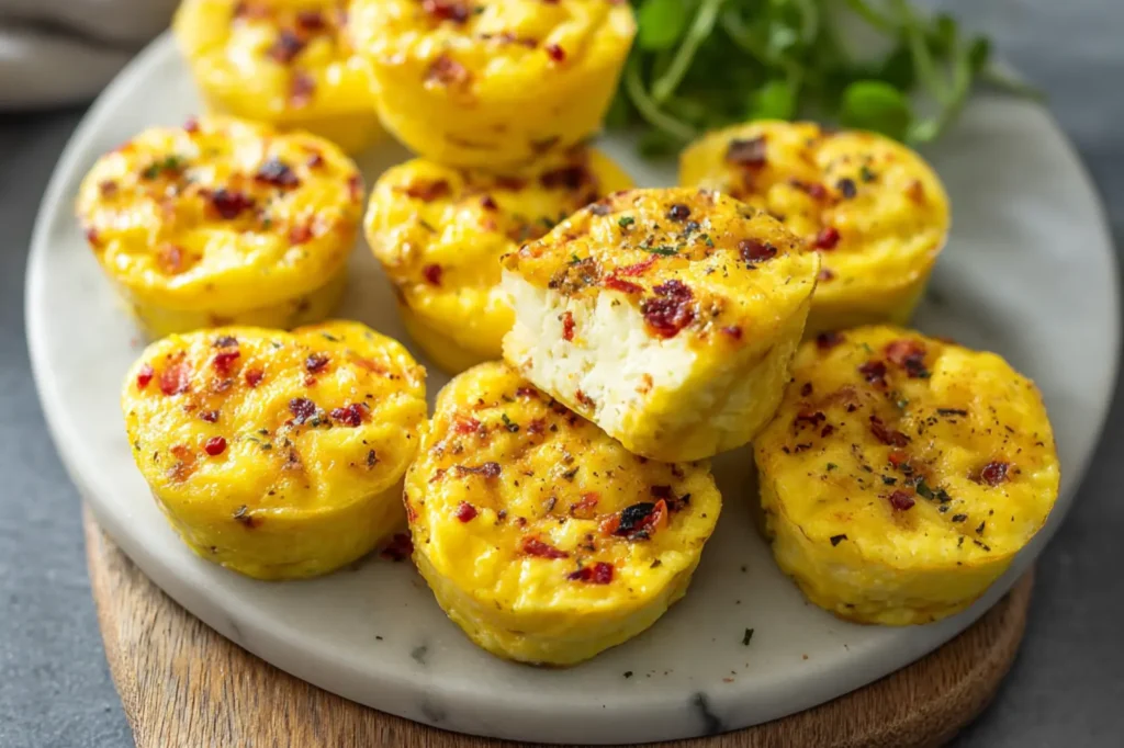 Cottage Cheese Egg Bites recipe, served and ready to eat, easy homemade dinner