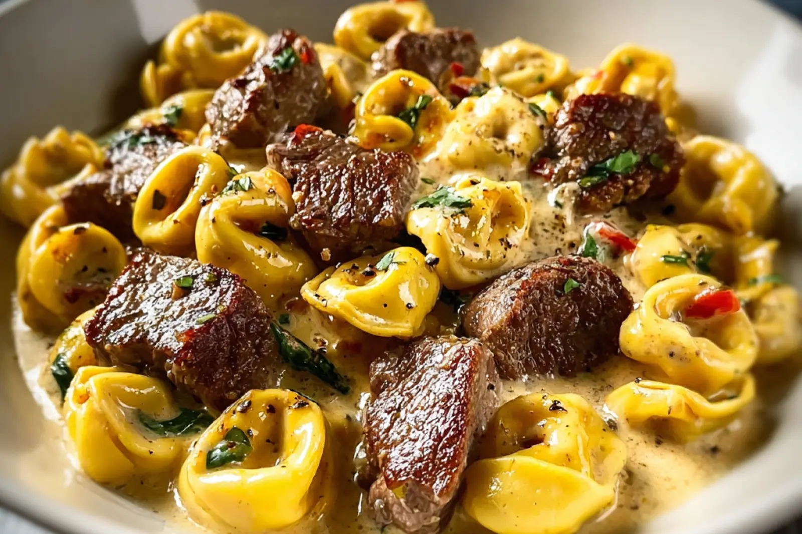 Easy Cracked Garlic Steak Tortellini in Creamhouse Sauce Bliss Your New Cozy Favorite